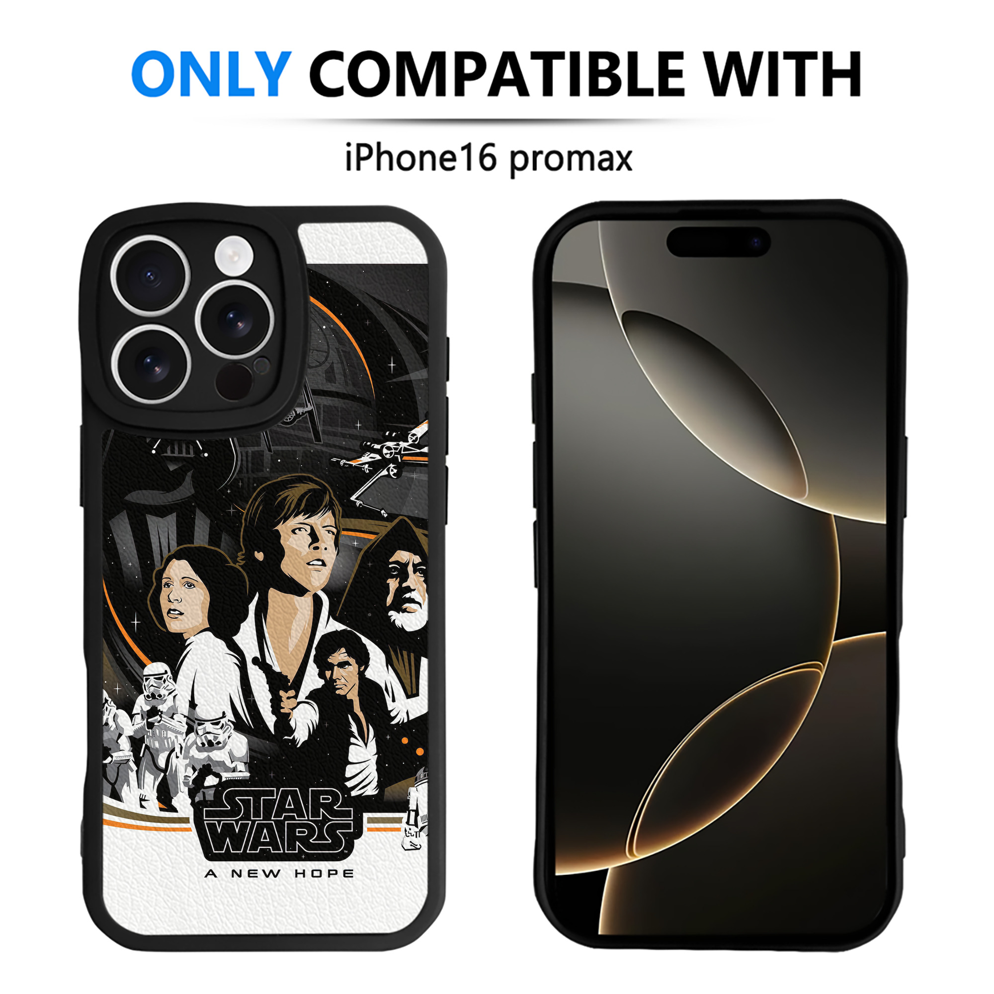 （画像用） スター・ウォーズ Star Wars 【iPhone 16シリーズ対応】シリコンスマホケース（レザー調） 材質：シリコン